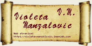 Violeta Manzalović vizit kartica